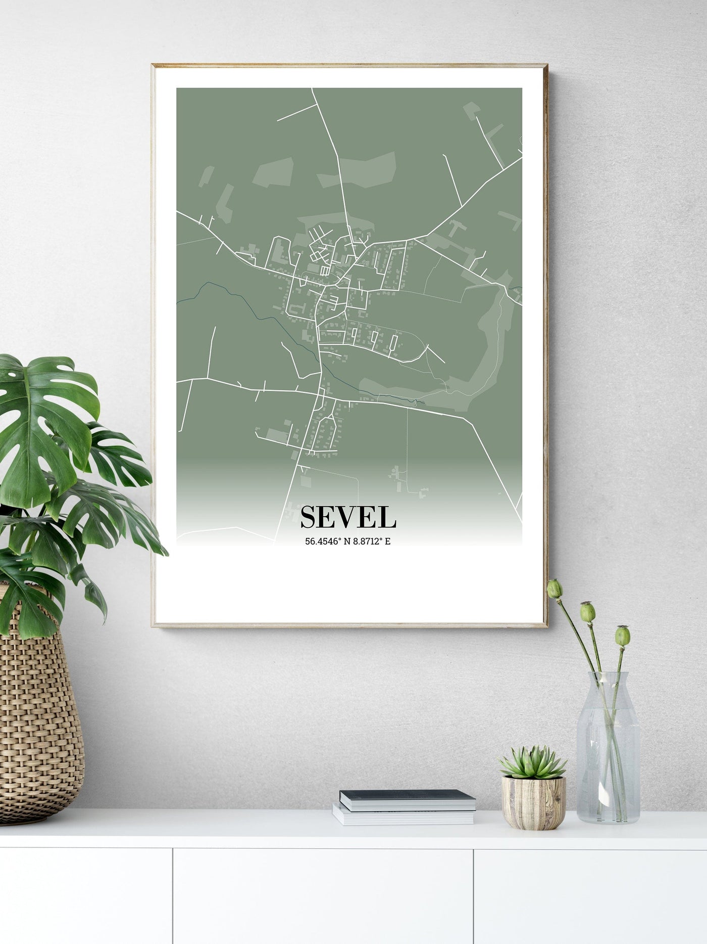 Sevel byplakat 30x40 / Grøn Byplakat Plakata